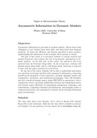 Syllabus Topics in Microeconomic Theory - Dilmé