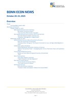 Bonn Econ News 2025 Week 43 (October 20–24)