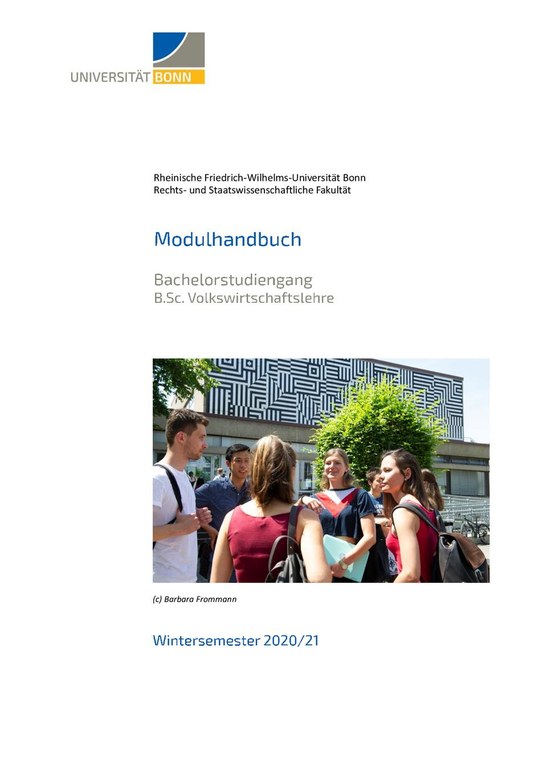 Modulhandbuch B.Sc. VWL WiSe 2020/21