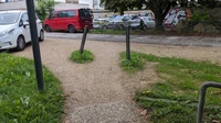 Sandweg zum Parkplatz