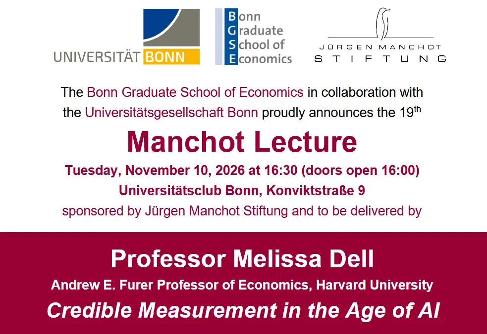 Manchot Lecture 2026 - Featuring Melissa Dell