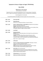 Symposium in Honour of Jürgen von Hagen’s 70th Birthday
