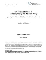 57th Konstanz Seminar on Monetary Theory and Monetary Policy