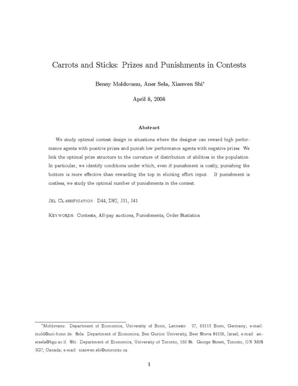 Carrots and Sticks: Prizes and Punishments in Contests