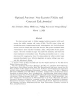 Optimal Auctions: Non-Expected Utility and Constant Risk Aversion