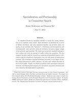 Specialization and Partisanship in Committee Search