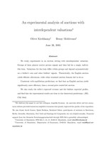 An experimental analysis of auctions with interdependent valuations