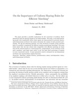 On the Importance of Uniform Sharing Rules for Efficient Matching