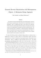 ynamic Revenue Maximization with Heterogeneous Objects: A Mechanism Design Approach