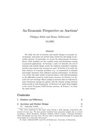 An economic perspective of auctions