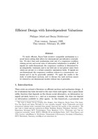 Efficient Design with Interdependent Valuations