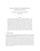 Monotonic Norms and Orthogonal Issues in Multidimensional Voting