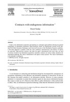 Contracts with endogenous information