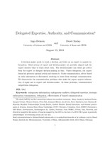 Delegated Expertise, Authority, and Communication