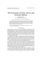 The Economics of Clear Advice and Extreme Options